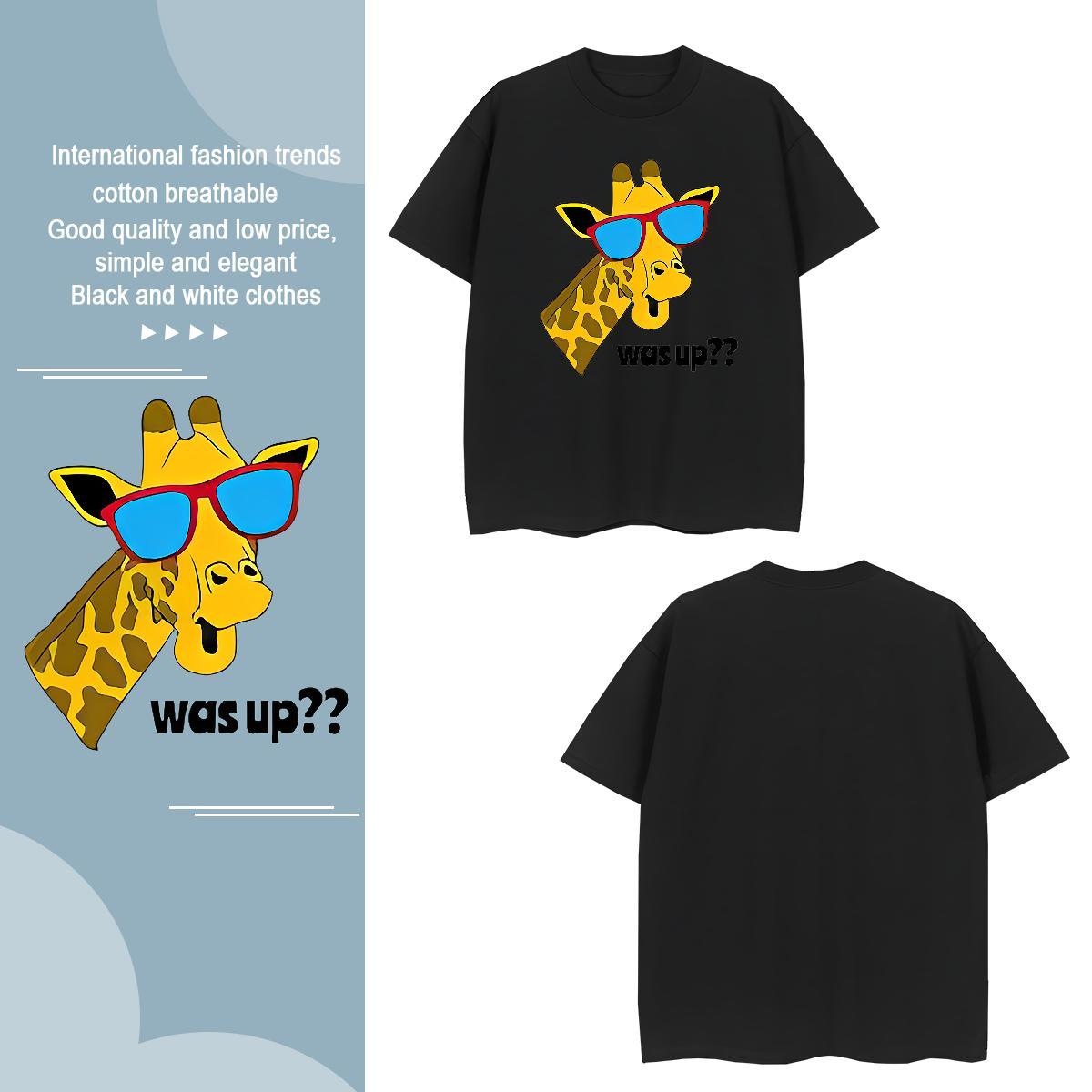 Mens T Shirts 230g 100% Cotton Deer Home Outdoor Breathable Short Sleeve Oversized 3XL 4XL Tshirt for Man Woman 2024 Unisex Clothings