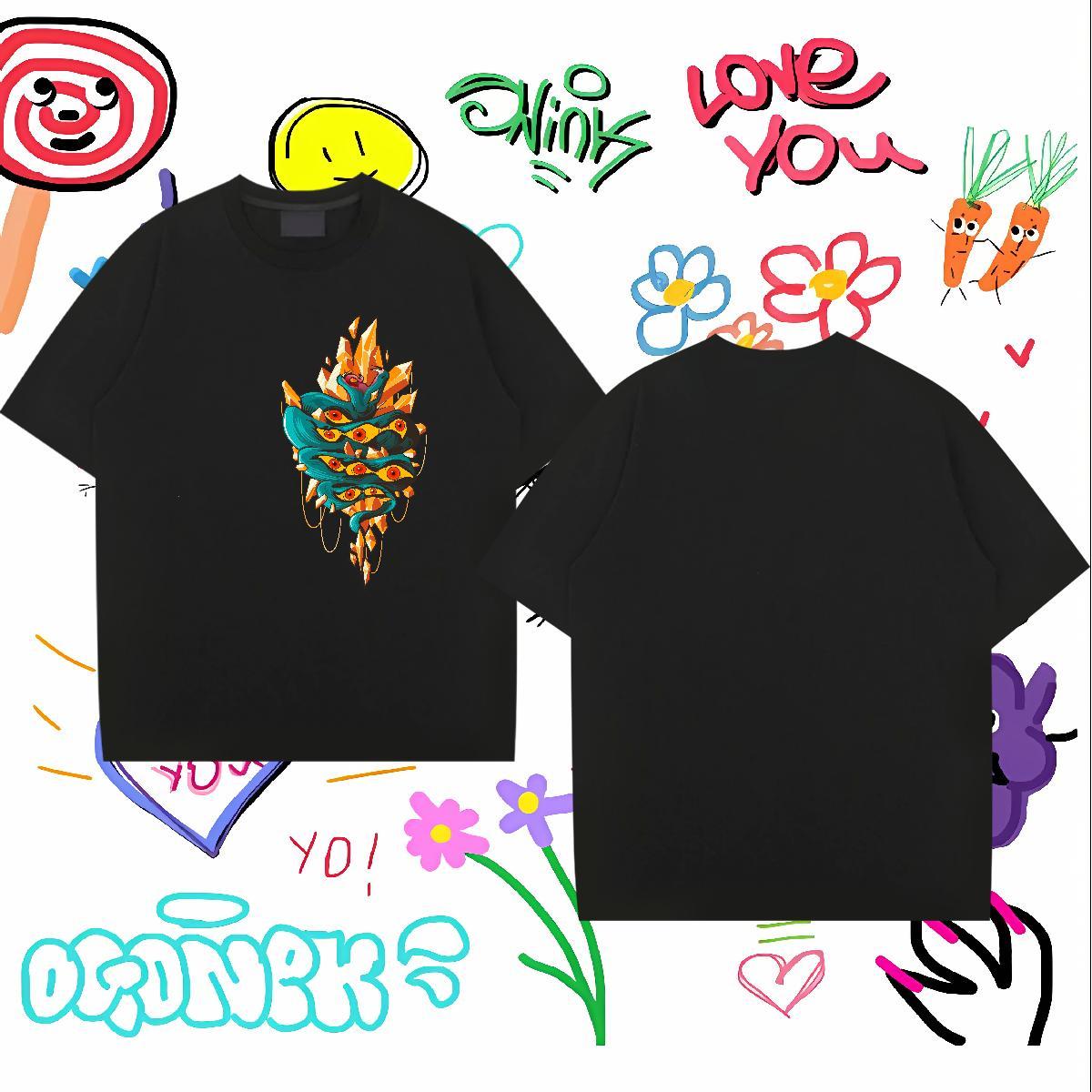 Classic T shirt 230g 100% Cotton snake Hip Hop Street Tops Breathable Designer Tshirts Customized