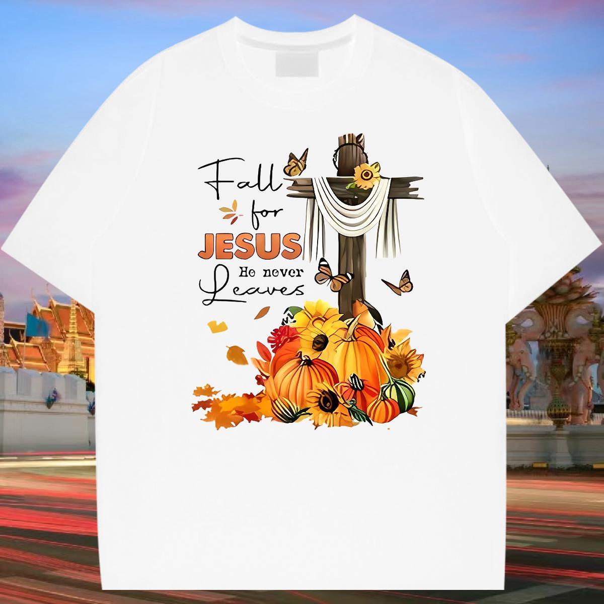 Customized Man T Shirts 230g 100% Cotton pumpkin Casual Tops Tees Breathable Crew Neck Cool Tshirt for Man Woman Plus Size Cartoon