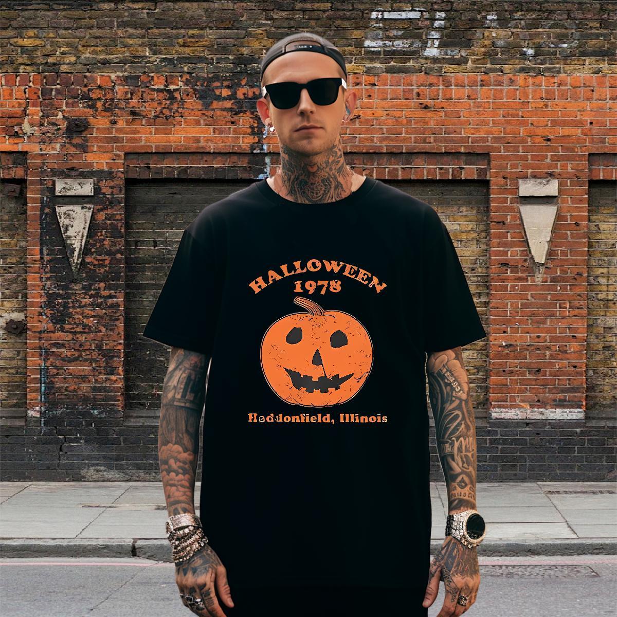 Unisex Mens Tshirts 230g 100% Cotton halloween T-Shirts Casual Daily Wear Short Sleeve Soft Custom Anime Fashion Designer Tees Shirts