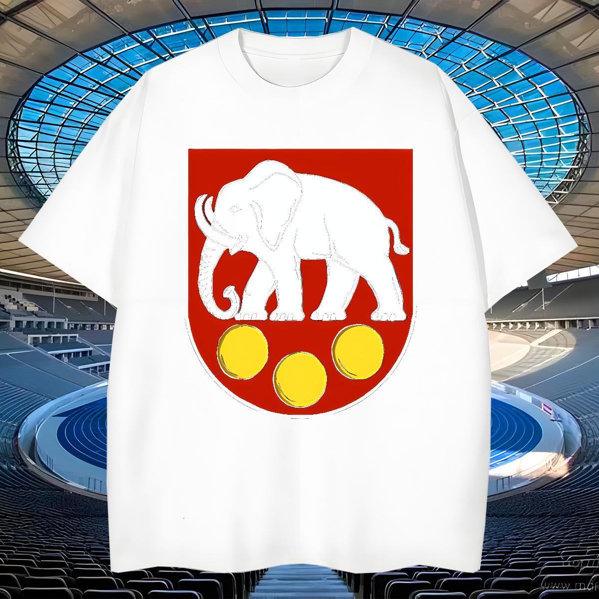 High Quality Tshirts 230g 100% Cotton elephant T-Shirts Casual Daily Wear Breathable Crew Neck Asian Size Casual New Top Tees