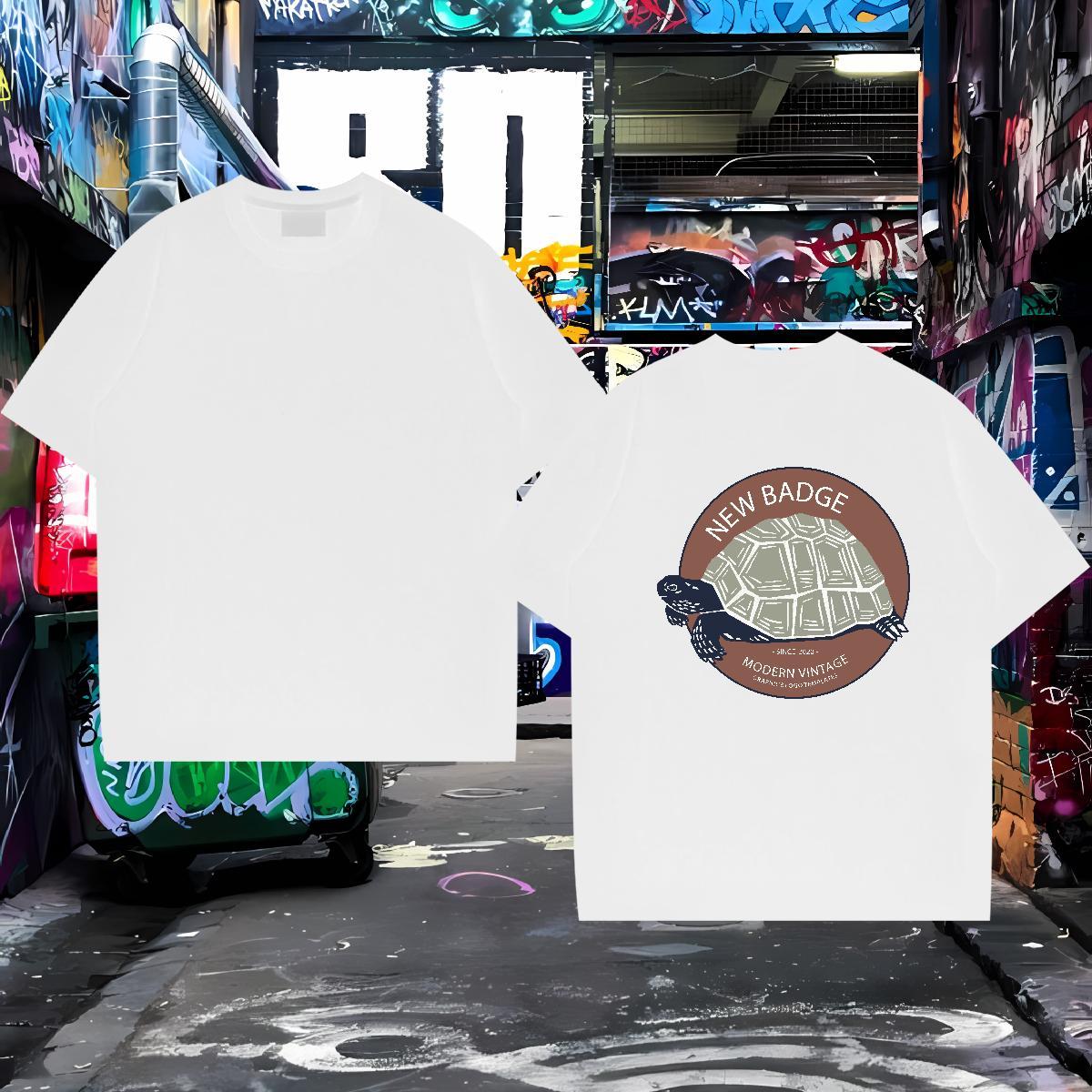 Brand T shirt 230g Pure Cotton Anime Printing Street Tee Shirt Round Neck Short Sleeve Cool Men Tees Cartoon Printing L-4XL