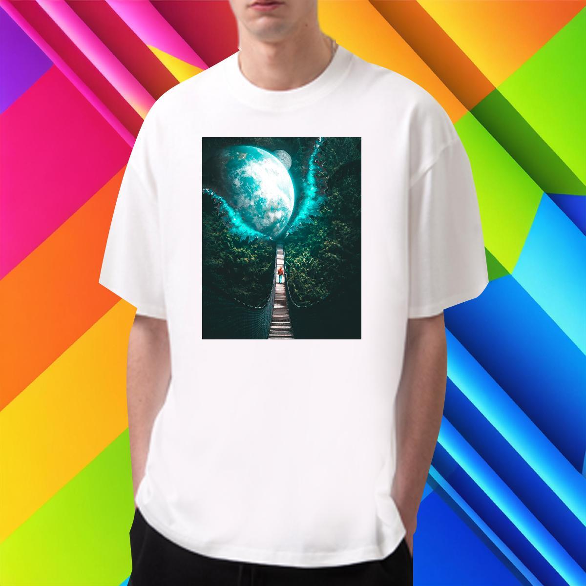 Soft Men Clothes T-Shirt 230g Cotton Outdoor sky DIY Short Sleeve O-Neck Classic Casual T shirt Tops Tees