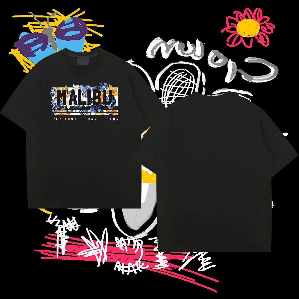 Factory Direct Mens T Shirts 230g Pure Cotton flower Casual Daily Wear Tees Shirts Short Sleeve Soft Unisex Tshirt for Man Woman Graphic