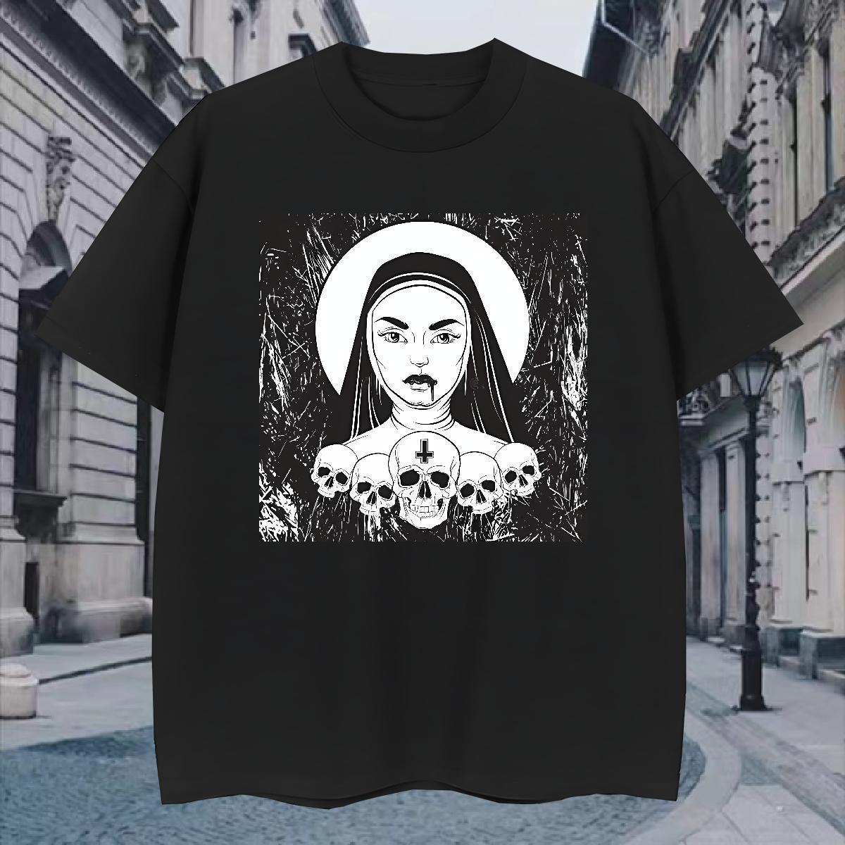 T-Shirts 230g 100% Cotton skull Sport Breathable Short Sleeve Cartoon Printing L-4XL Men Tshirts Stylist Loose Wear