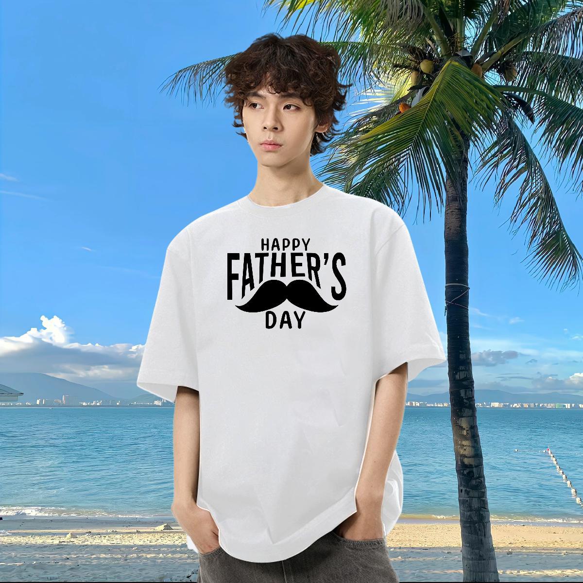 Fashion Design T-Shirts 230g 100% Cotton fathers day Home Outdoor Tops O Neck Short Sleeves Cool Mens Tshirts Anime Print
