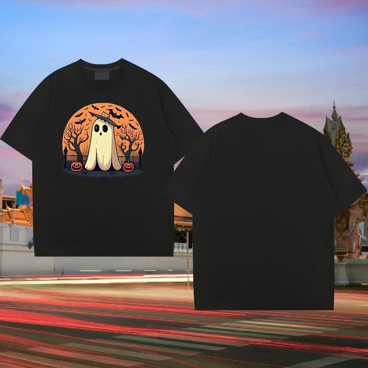 Stylist Man T Shirts 230g Cotton halloween Street Tee Shirt Breathable Short Sleeve Wholesale Tshirts Oversized
