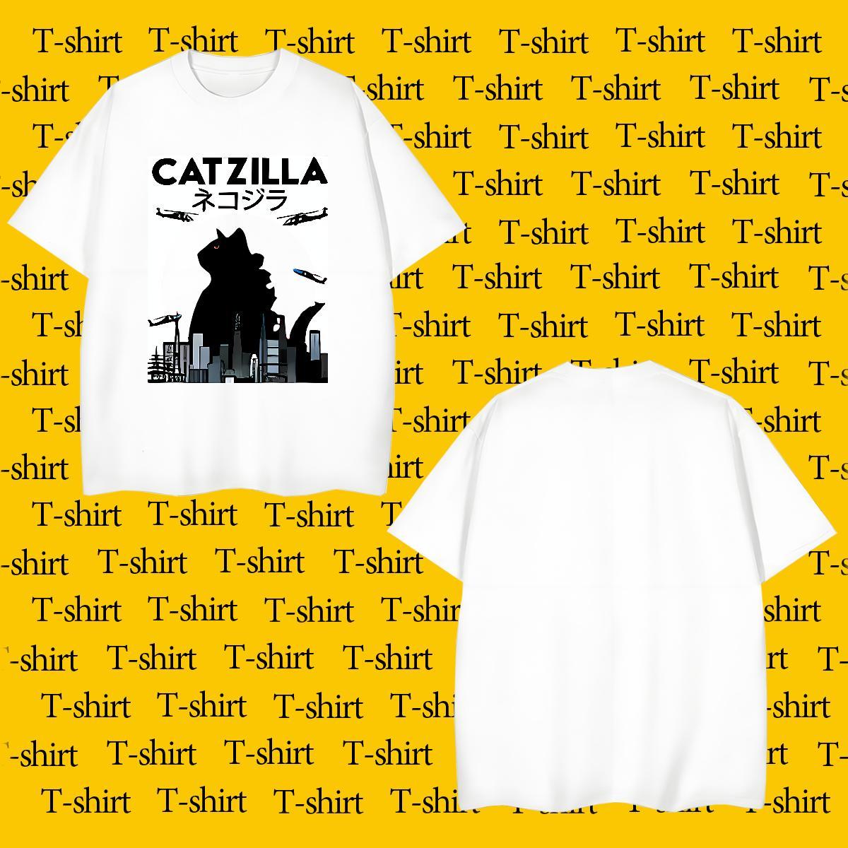 2024 Designer Mens T Shirts 230g Cotton cat Spring Summer Wear Breathable Crew Neck Soft Mens Tshirts Custom Printed