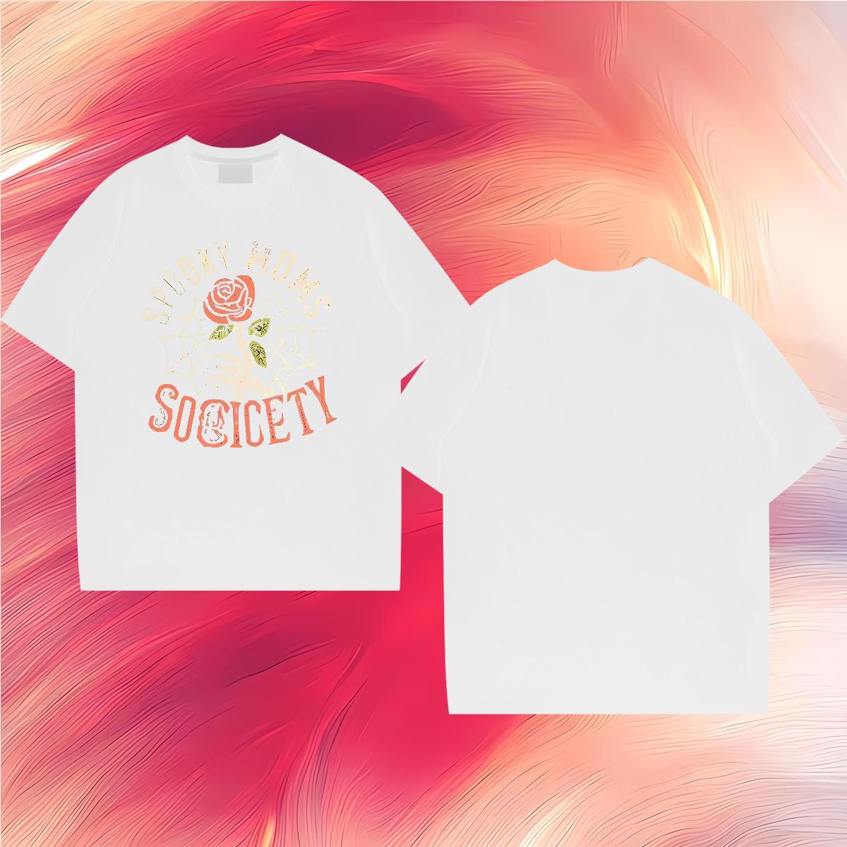 Fashion Design Man T Shirts 230g Cotton flower Street Casual Tops Short Sleeve O-Neck TOP Quality Tshirt for Man Woman Customized