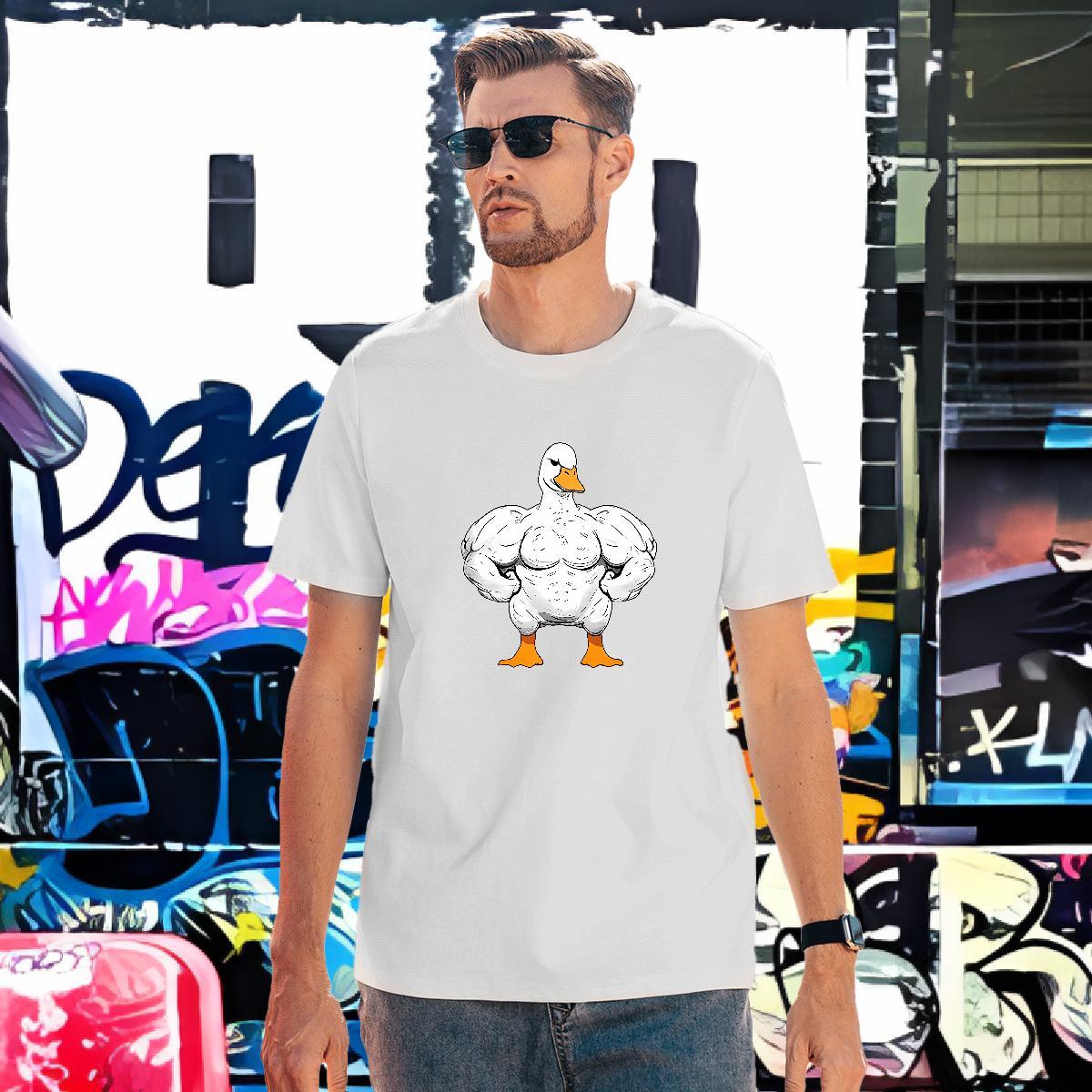 T-Shirts 230g Pure Cotton duck Street wear Hip Hop O-Neck Short Sleeve Customized Print Men Tshirts DIY Loose Clothings