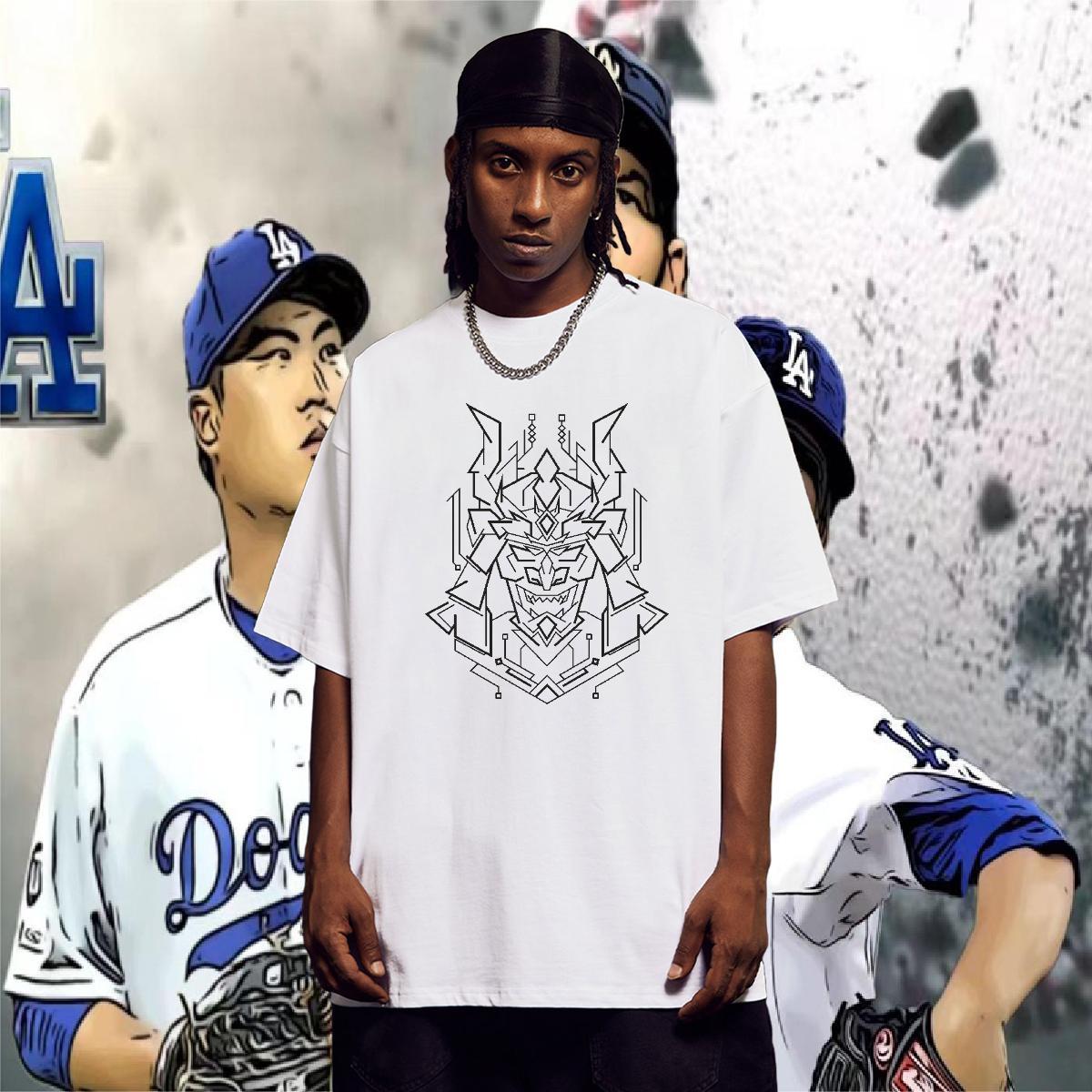 T Shirt For Man 230g 100% Cotton handpainted Anime Printing Street O Neck Short Sleeves Plus Size Custom Tshirts Free Shipping Wholesale Tee Shirt