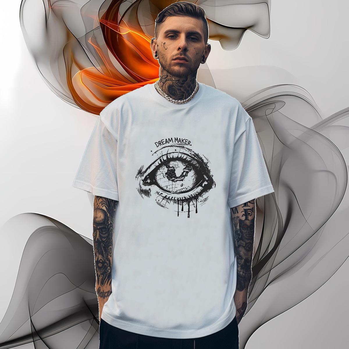 T Shirt For Man 230g Cotton eyes Street Casual Pure Cotton Oversized 3XL 4XL Men Tshirts 2024 New Popular Tops