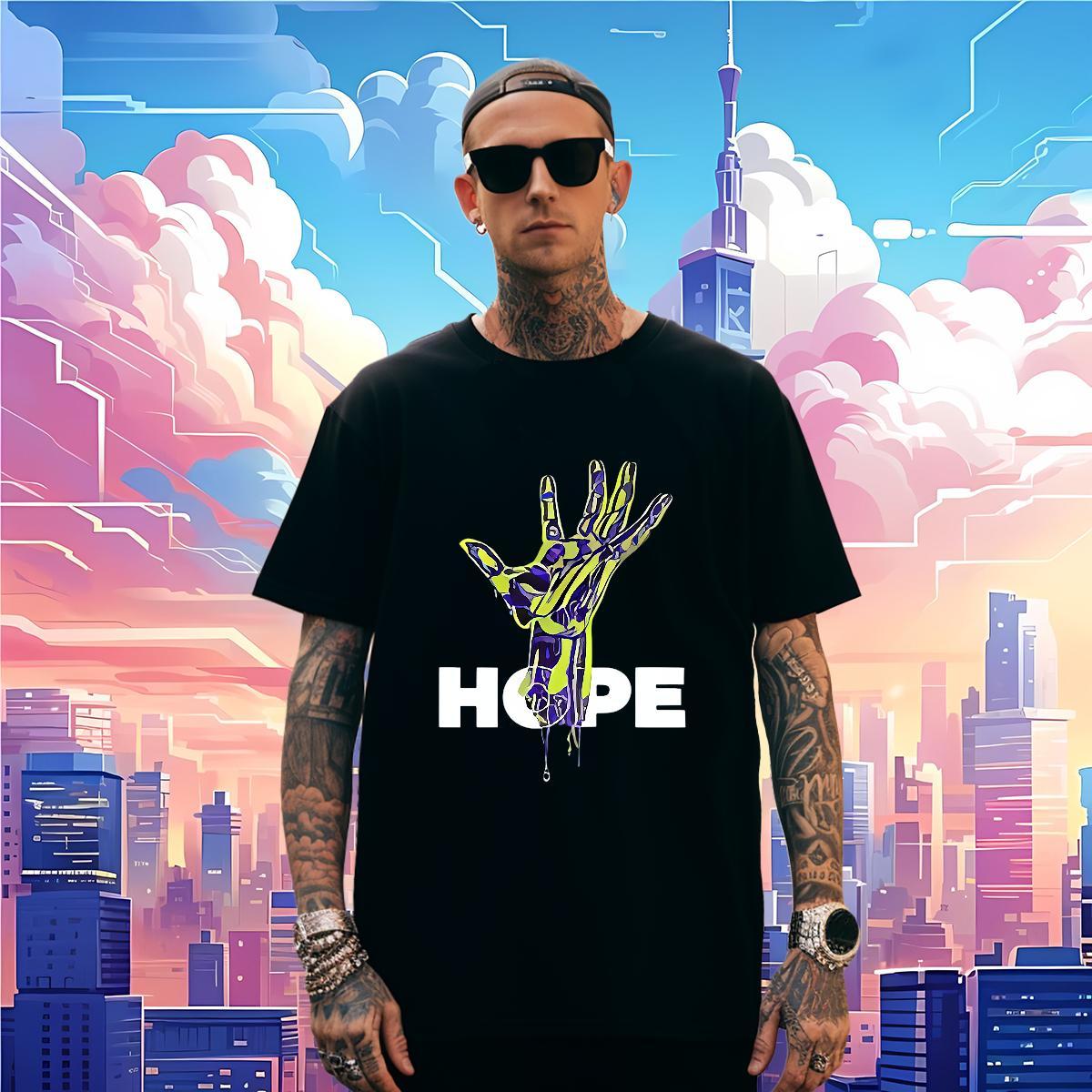 T shirt 230g Pure Cotton hands Spring Summer O-Neck Short Sleeve White Plus Size Tshirts Customized Cool Design Top Tees