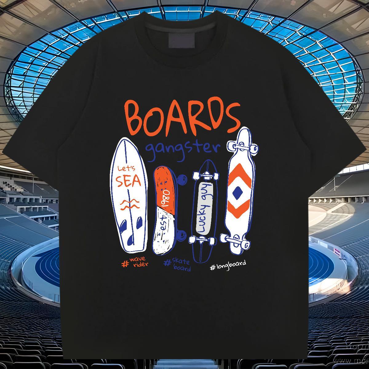 Comfortable Men Tees 230g Cotton Spring Summer skateboarding Floral Print Breathable Crew Neck Fashion Designer T Shirts Men Tops Tees