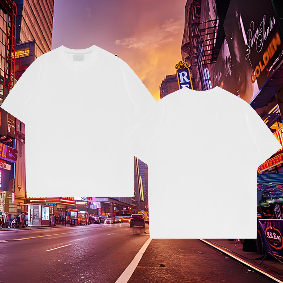 Loose Men Clothes T-Shirt 230g Pure Cotton cat T-Shirts Casual Beach Breathable Short Sleeve Customized Factory Direct Top Tees