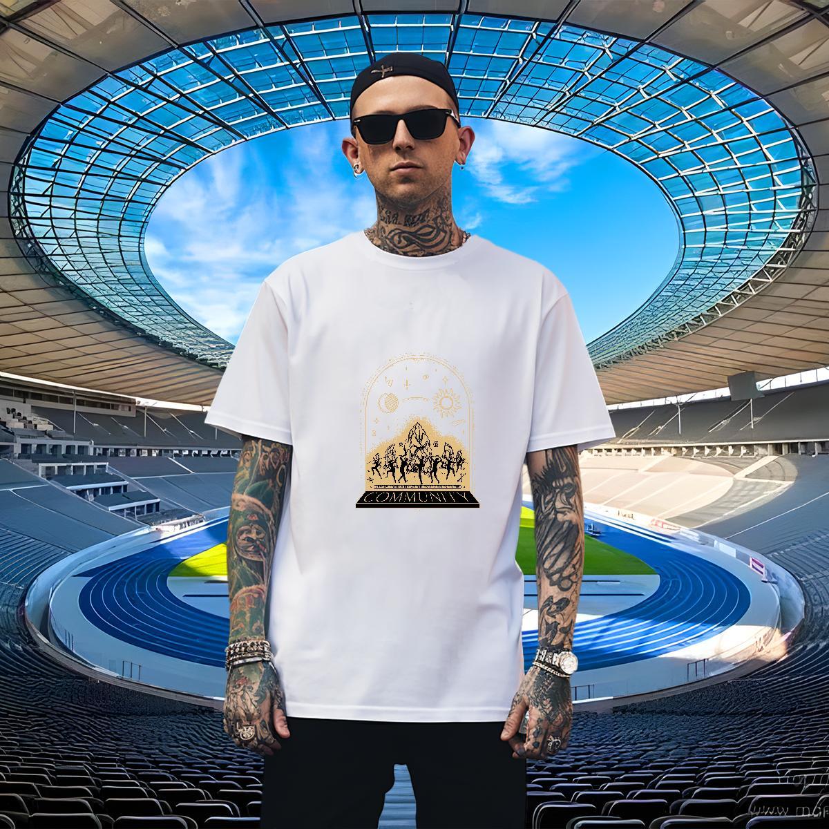 Popular Men Tshirts 100% Cotton 230g Hip Hop Street mountains Anime Breathable Short Sleeve Free Shipping T Shirt For Man Wear