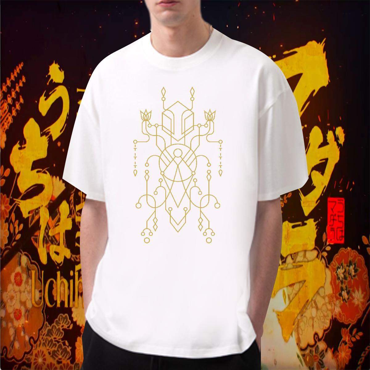 Man T Shirts 100% Cotton 230g Geometric line Outdoor Pure Cotton Custom Printed Tshirt for Man Woman New Designer Loose Wear