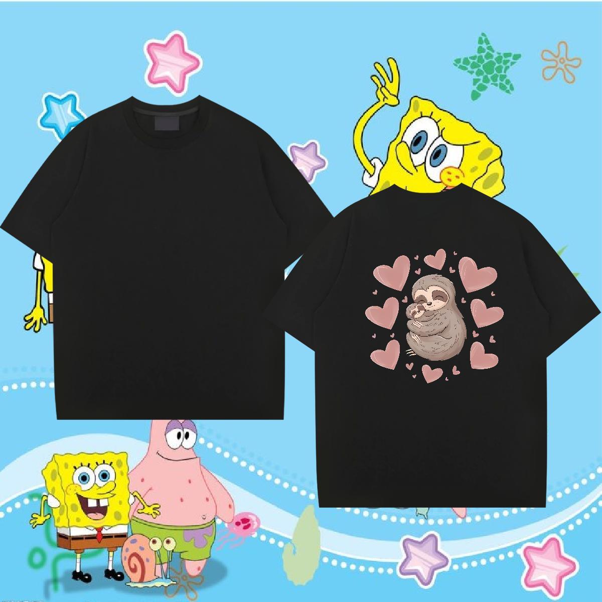 Brand T shirt 230g Pure Cotton bear Casual Tshirts O Neck Short Sleeves Wholesale Men Tees DIY