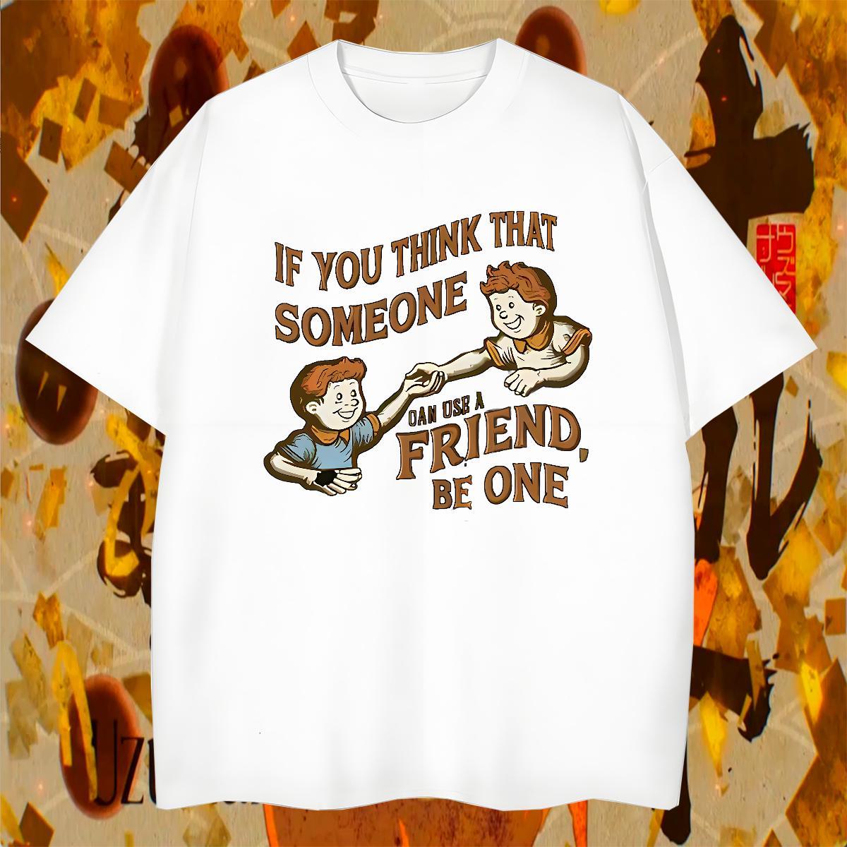 Classic Men Tees 100% Cotton 230g Daily Wear letter Plus Size Cartoon Breathable Crew Neck Brand Mens T Shirts Tops Shirt