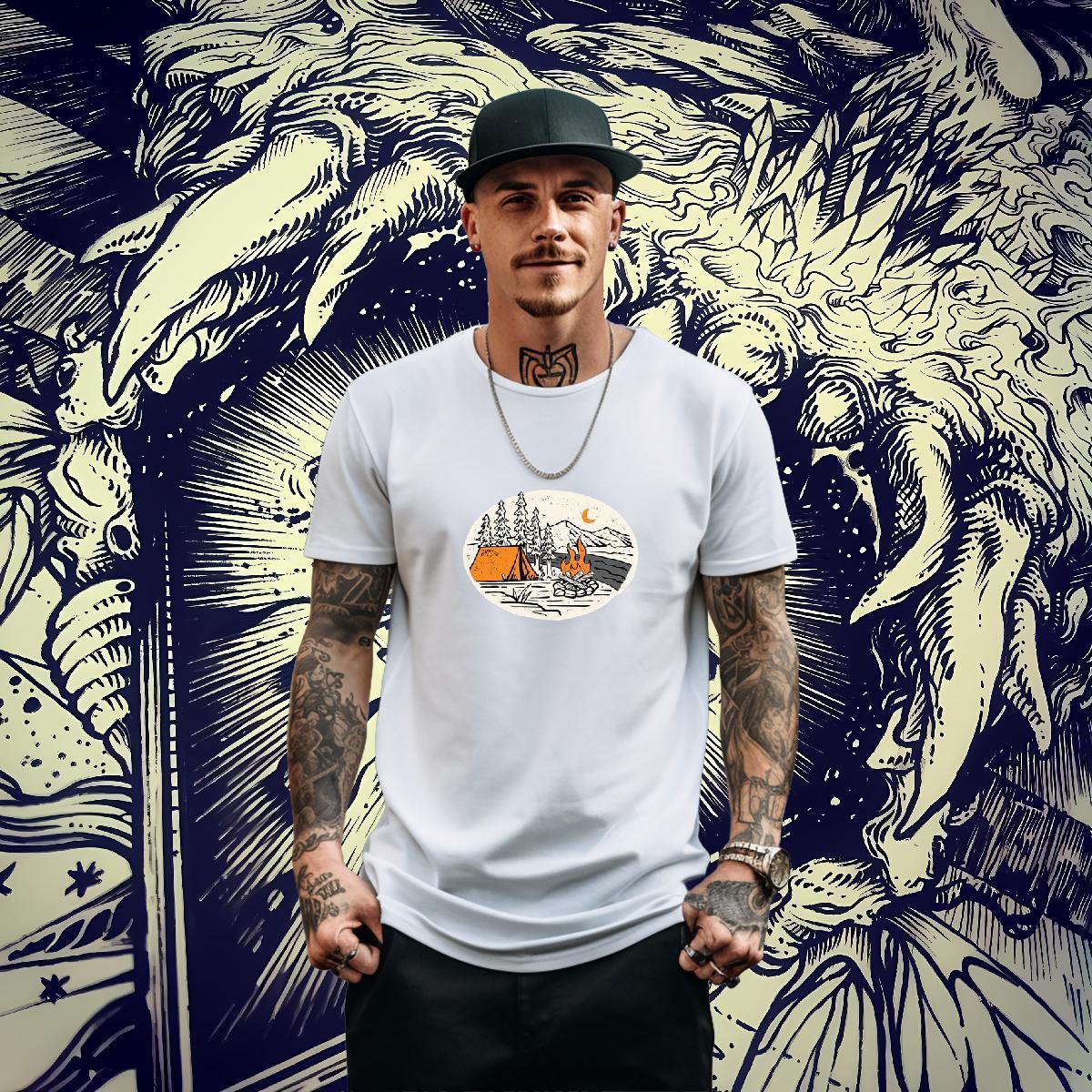 Cool Design Couples T Shirts 230g Pure Cotton Spring Summer mountains Plus Size Custom Short Sleeve O-Neck Designer T Shirts Men Tops