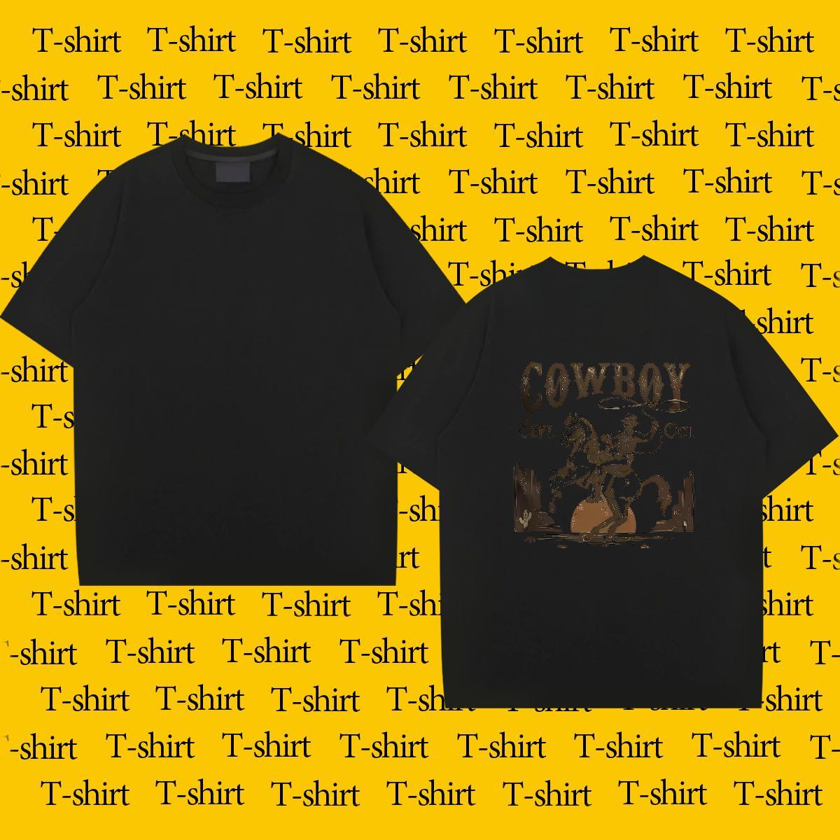 Wholesale Men T Shirts 230g Pure Cotton horse Street Wear Clothes Breathable Short Sleeve Cool Men Tees Skull