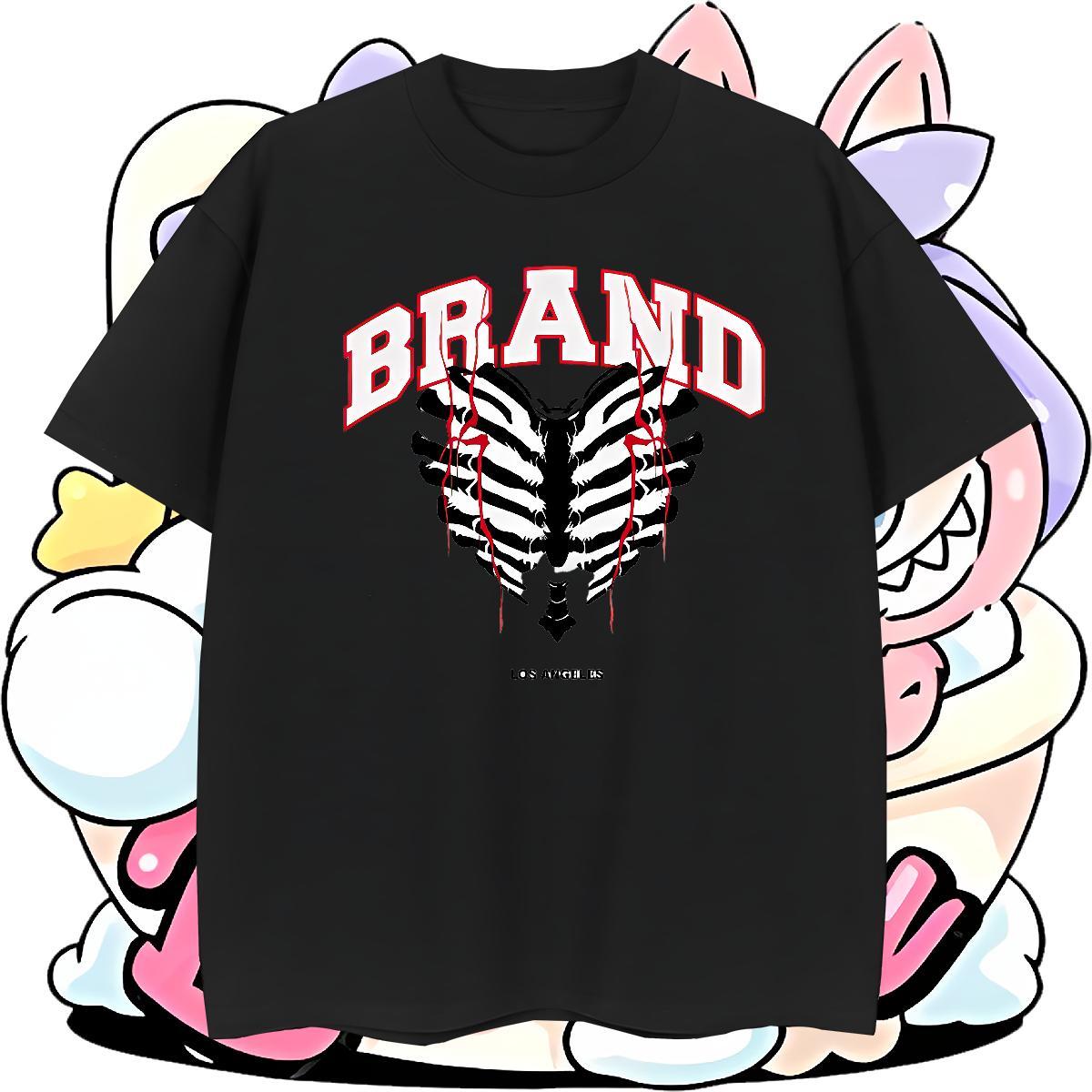 Cool Design letter T shirt Outdoor Men Tshirts 230g Cotton DIY Customized Breathable Custom Cartoon Wear