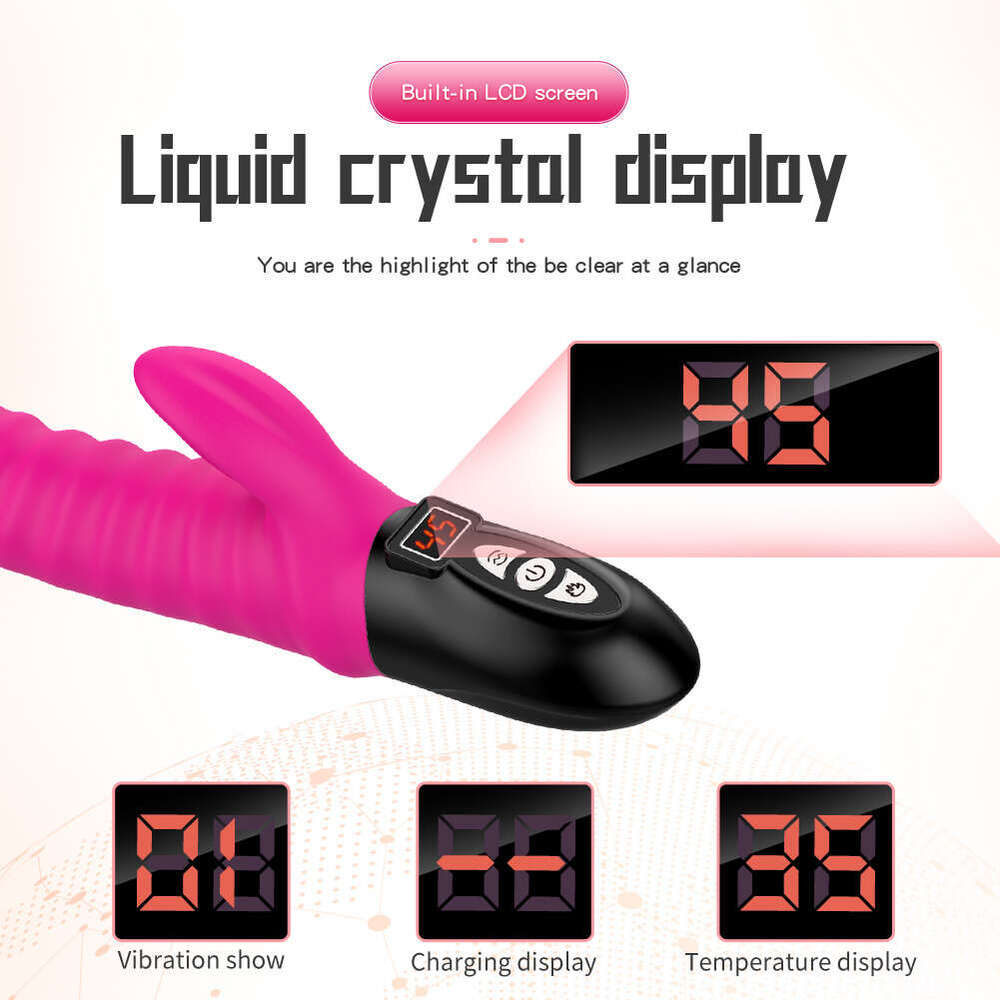 12 Mode Vibrate LCD Heating Chargeable Vibrating Female Masturbator Sex Toys Machine G Spot Vagina Dildo Vibrators For Women