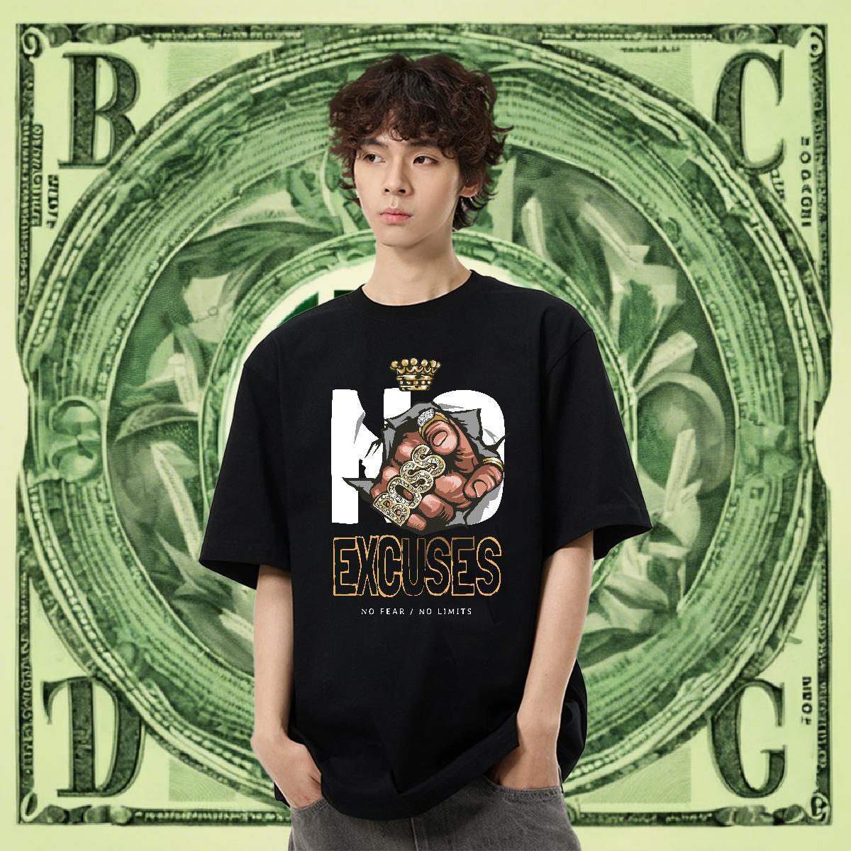 Soft Tshirts 100% Cotton 230g Casual Beach letter Cartoon Printing L-4XL Short Sleeve O-Neck 2024 New T shirt Tee Shirt