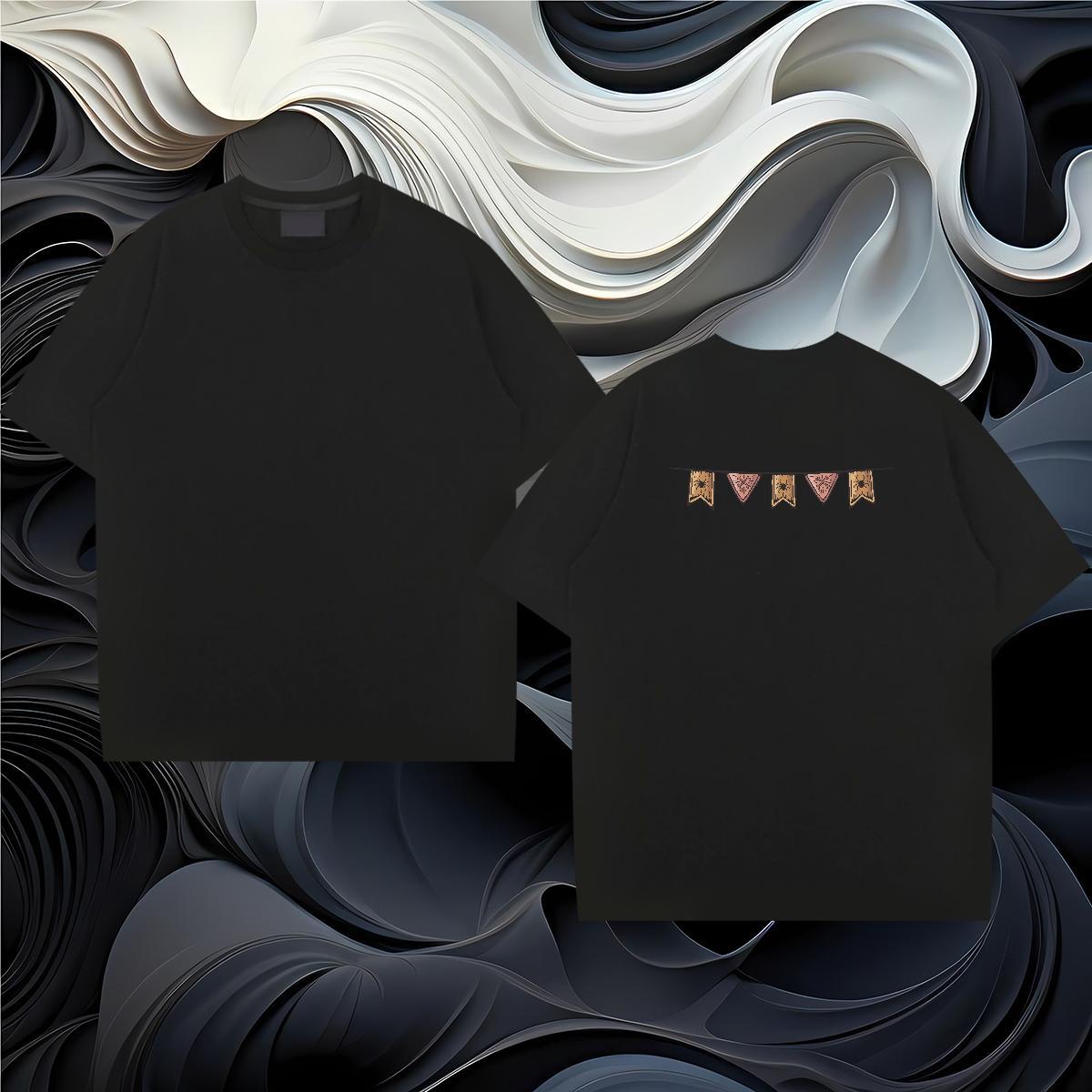 Fashion New T Shirts Men 230g Pure Cotton halloween Daily Outfit Top Tees Crew Neck Breathable Cool Design Men Tees Custom Print Plus Size