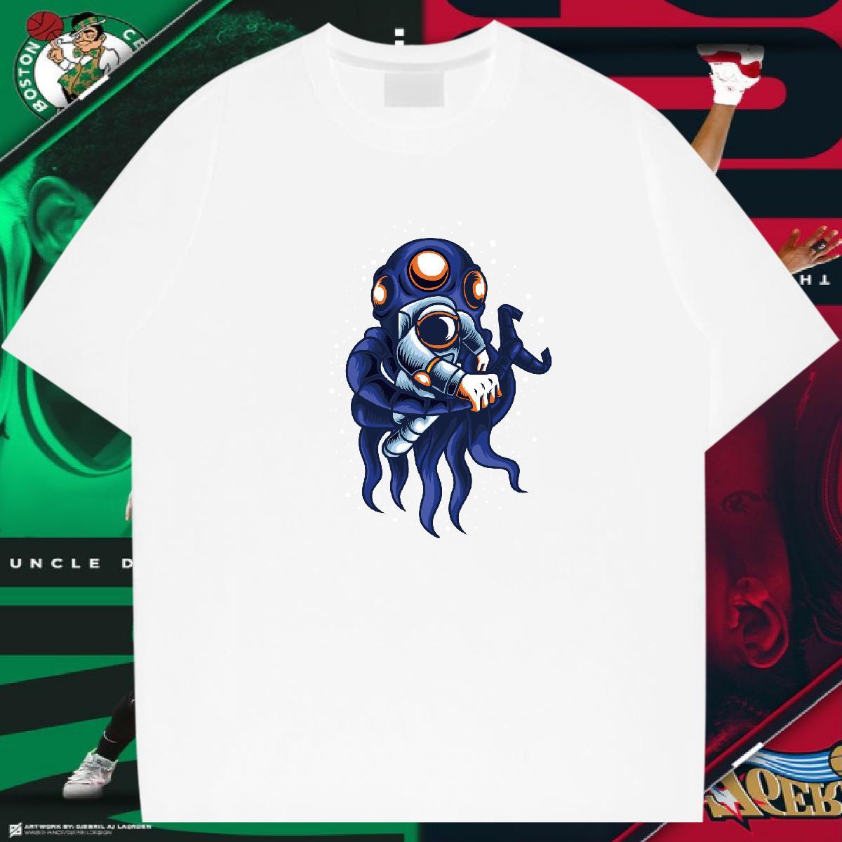 Men T Shirts 230g Pure Cotton universe Hip Hop Street Breathable Short Sleeve DIY Printed Men Tshirts Fashion Casual Unisex Tee Shirt