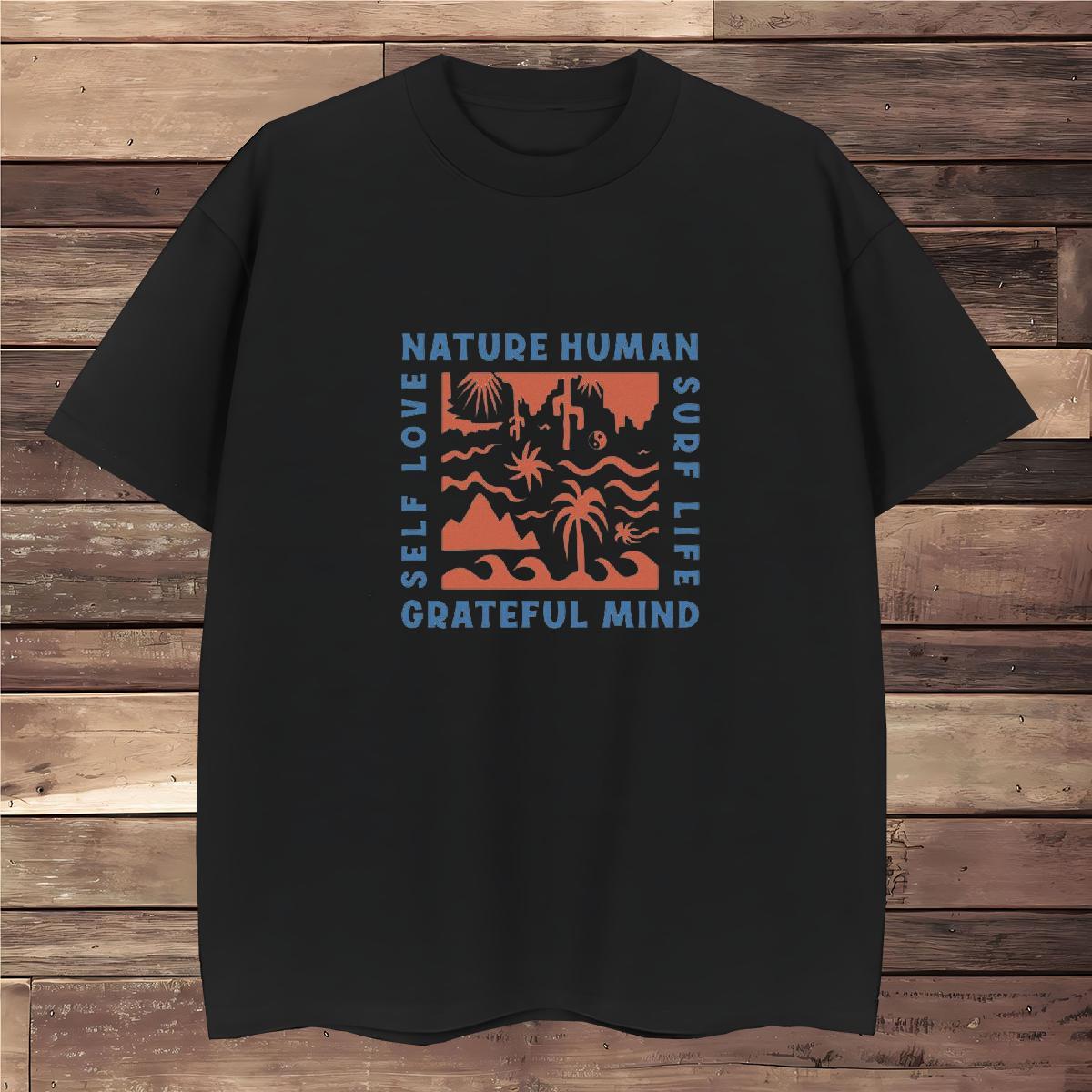 Men T Shirts 230g Pure Cotton tree Casual O-Neck Short Sleeve Custom Anime Men Clothes T-Shirt Fashion Soft Tees