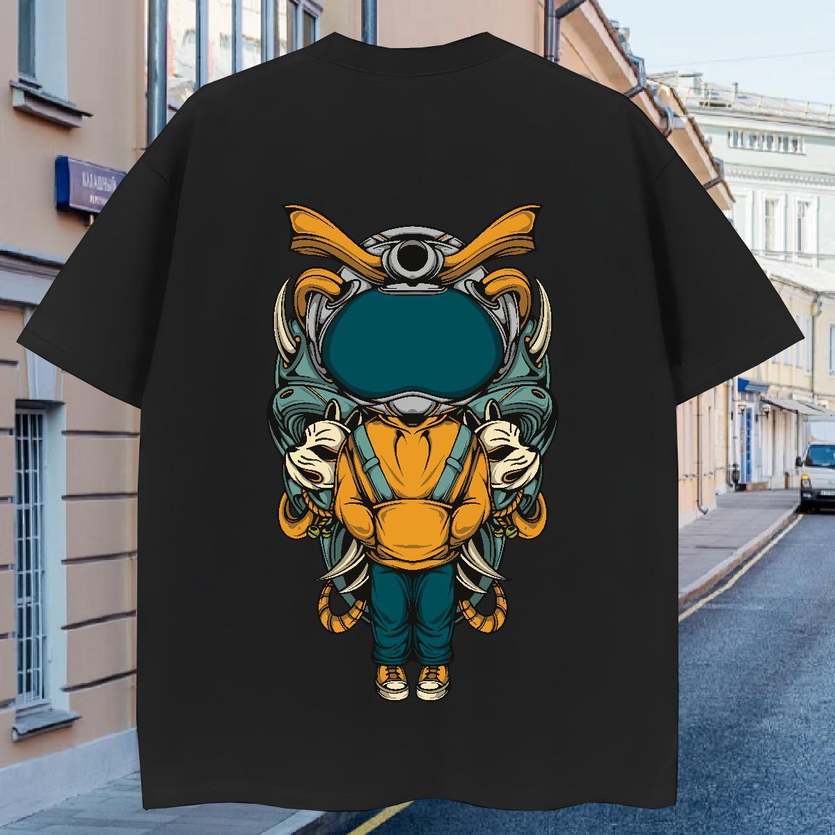 T-Shirts for Men 230g 100% Cotton universe Daily Wear O-Neck Short Sleeve Custom Printed Tshirt for Man Woman DIY Popular Tshirts