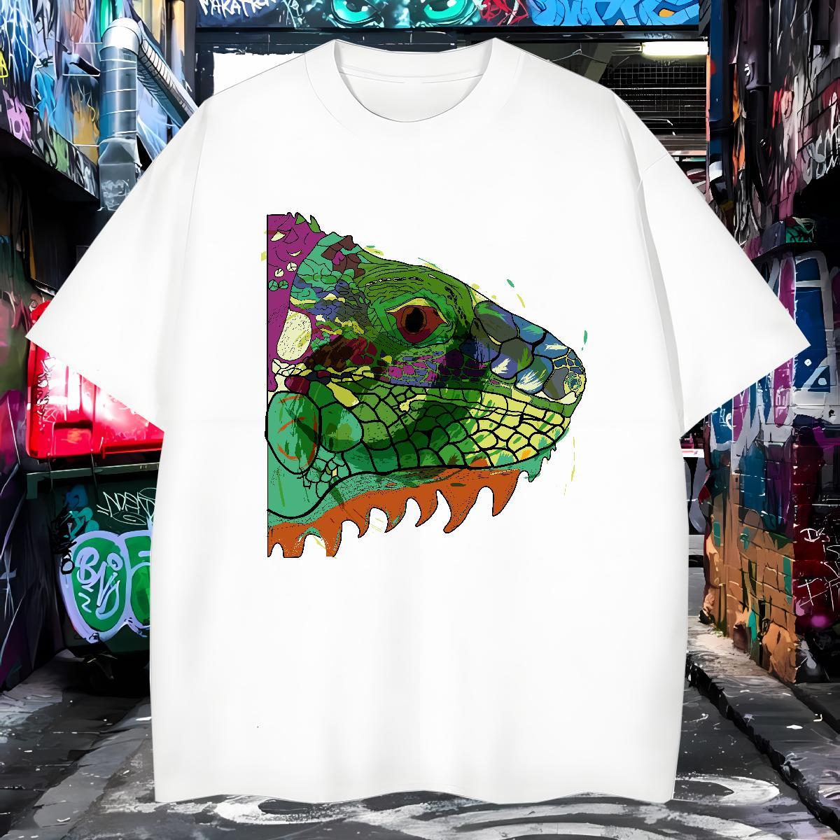 Men T Shirts 230g 100% Cotton fish head Hip Hop Breathable Crew Neck Custom Print Plus Size Men Tshirts New Designer Unisex Polos