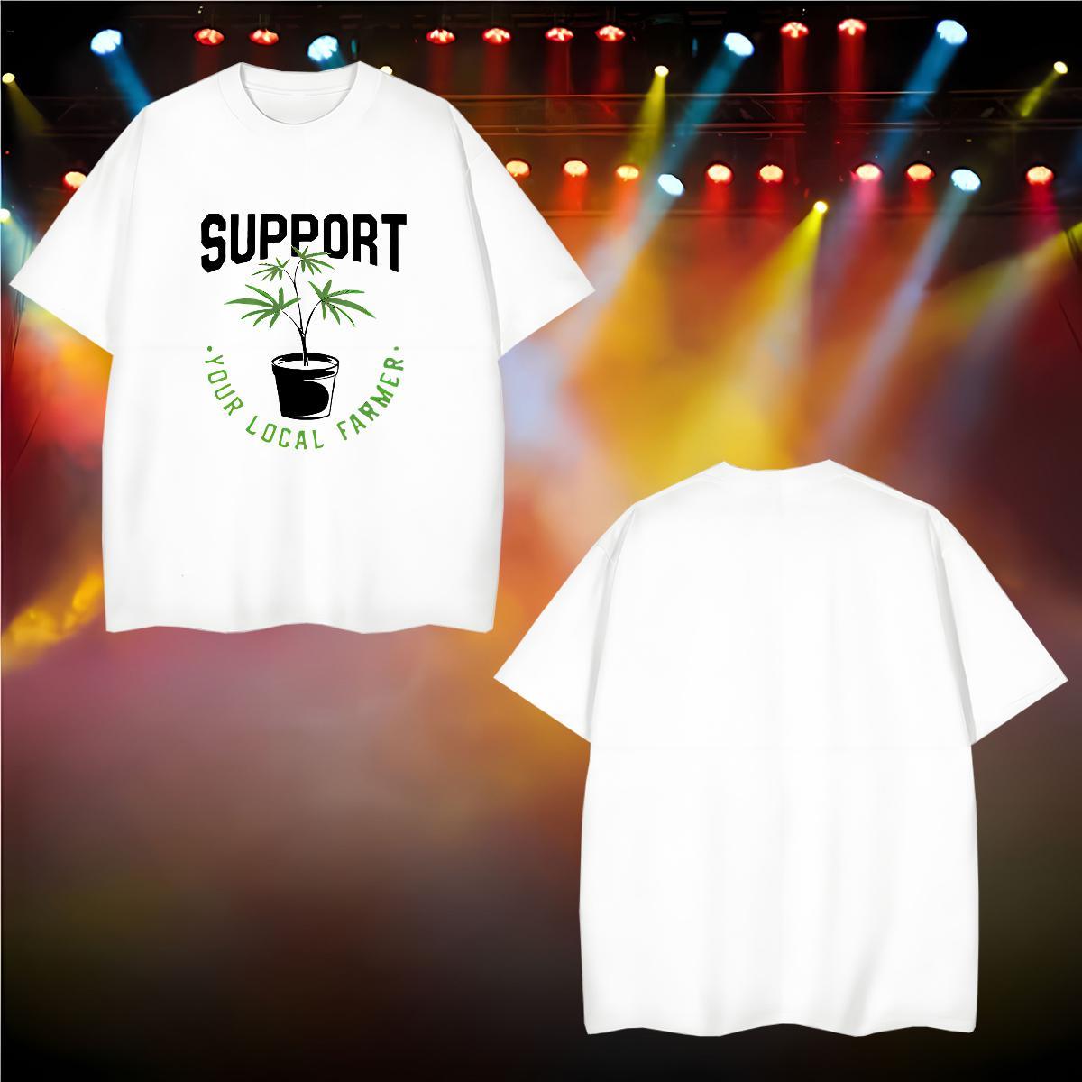 Customized T Shirt For Man 230g Cotton tree Beach Tshirts Breathable Short Sleeve Free Shipping Mens Tshirts DIY Anime