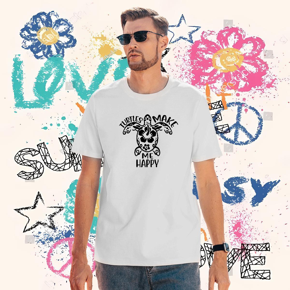 2024 DIY T shirt 230g Pure Cotton Hip Hop Street Tops O-Neck Short Sleeve Comfortable Tshirts DIY Printed