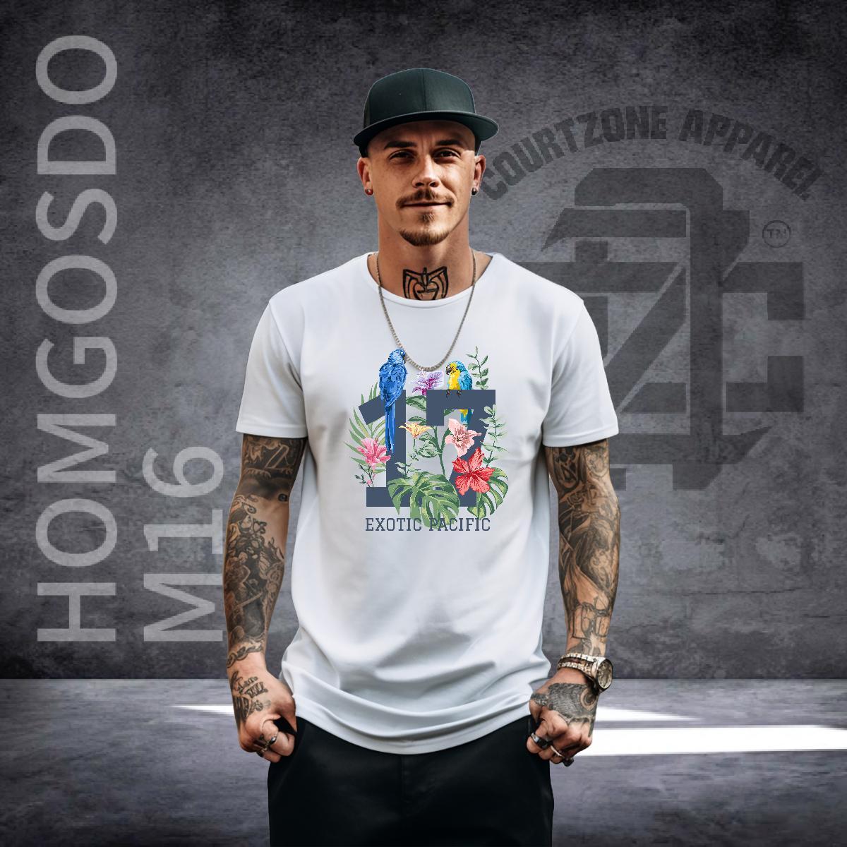 Designer T shirt 230g Pure Cotton bird Casual Beach Tshirts Breathable Soft Couples T Shirts Anime Print