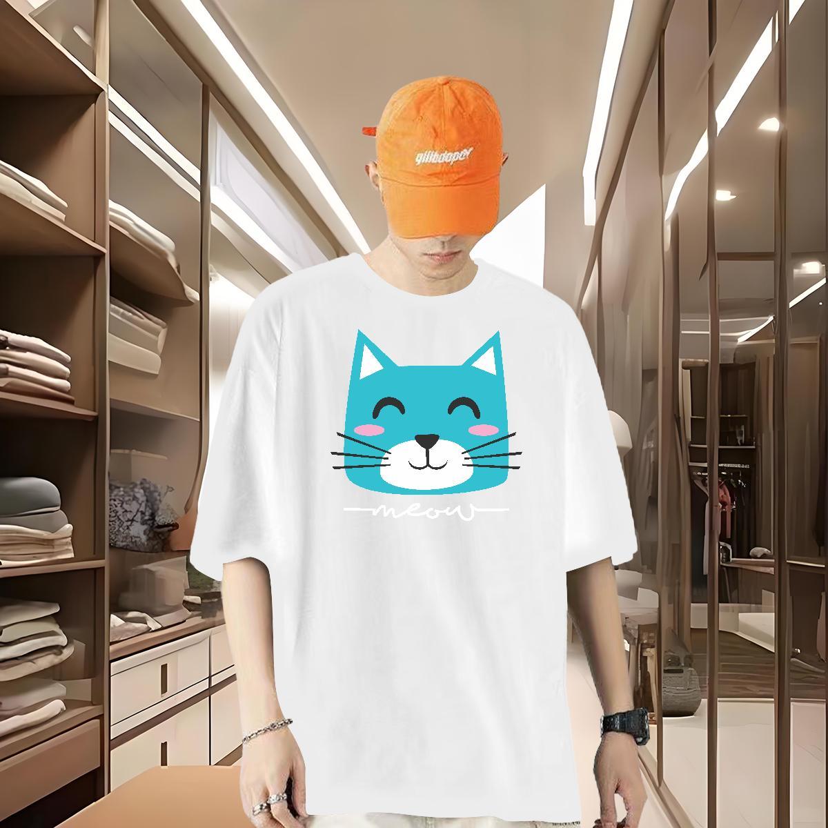 Custom T Shirts Men 230g 100% Cotton cute Casual Tees Shirts Pure Cotton Designer Men Tshirts Floral Print