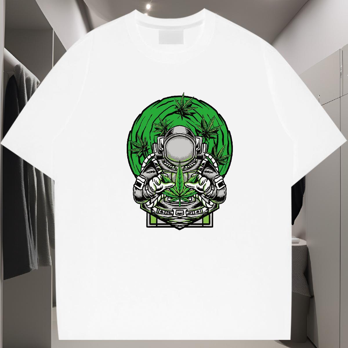 T Shirts Men 230g Cotton universe Daily Wear Breathable Crew Neck DIY Tshirt for Man Woman DIY Customized TOP Quality Tee Shirt