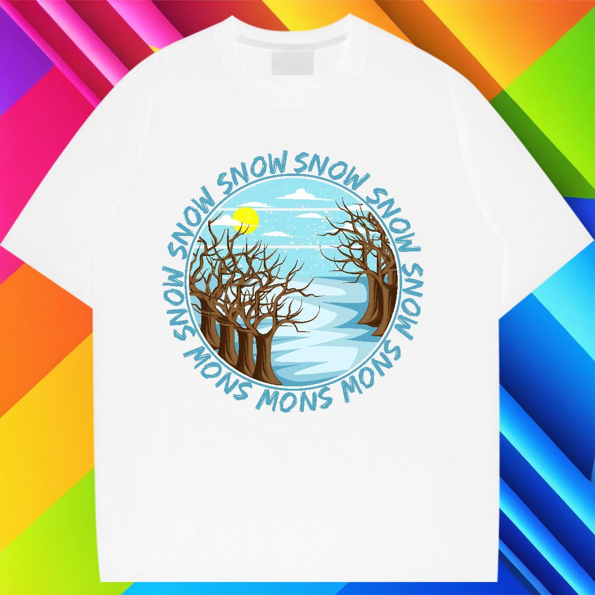 Loose fit T-Shirts Breathable Short Sleeve Women Tshirts Custom Printed sea Casual Daily Wear 230g Pure Cotton 2024 Designer Tops Tees