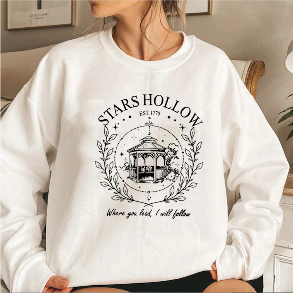 Vintage Stars Hallow Sweatshirt Lukes Diner Sweater Women Long Sleeve Sweatshirts Gilmore Girl Merch Pullover Women Clothes 240805