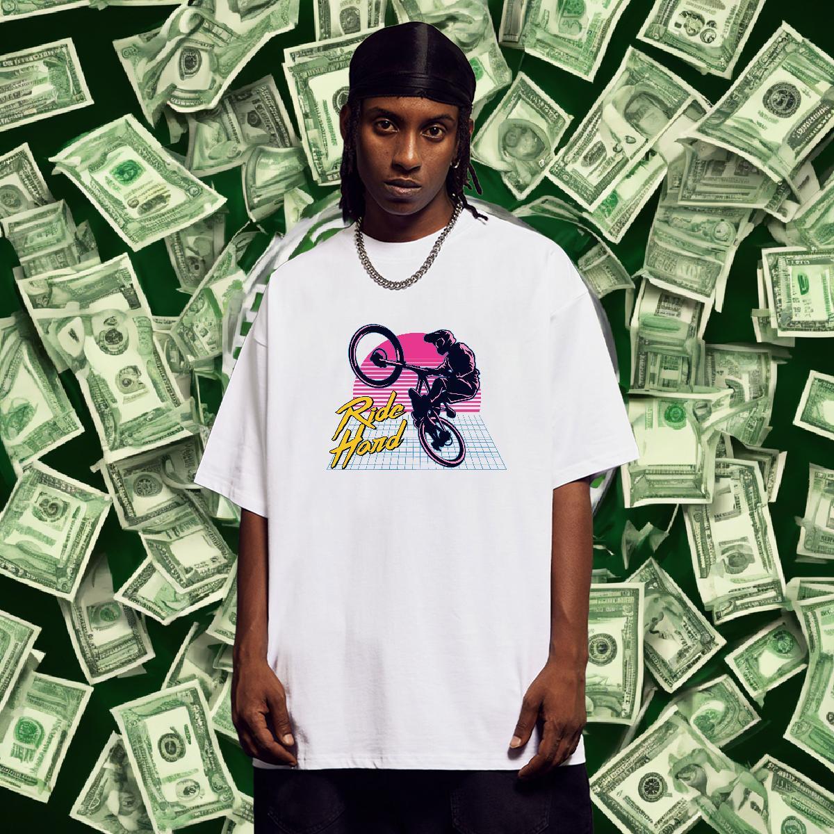 High Quality Mens Tshirts 230g Pure Cotton Sport Motorcycle Cartoon Print O-Neck Short Sleeve Fashion New T Shirt For Man Tees Shirts