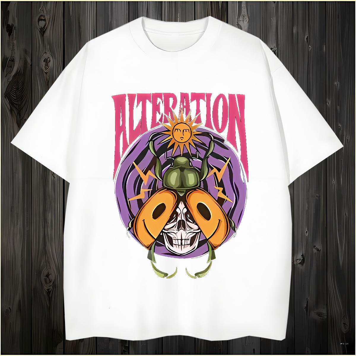 Mens T Shirts 230g 100% Cotton halloween Sport Breathable Short Sleeve DIY Logo Oversized Men Tshirts Designer Loose Tee Shirt