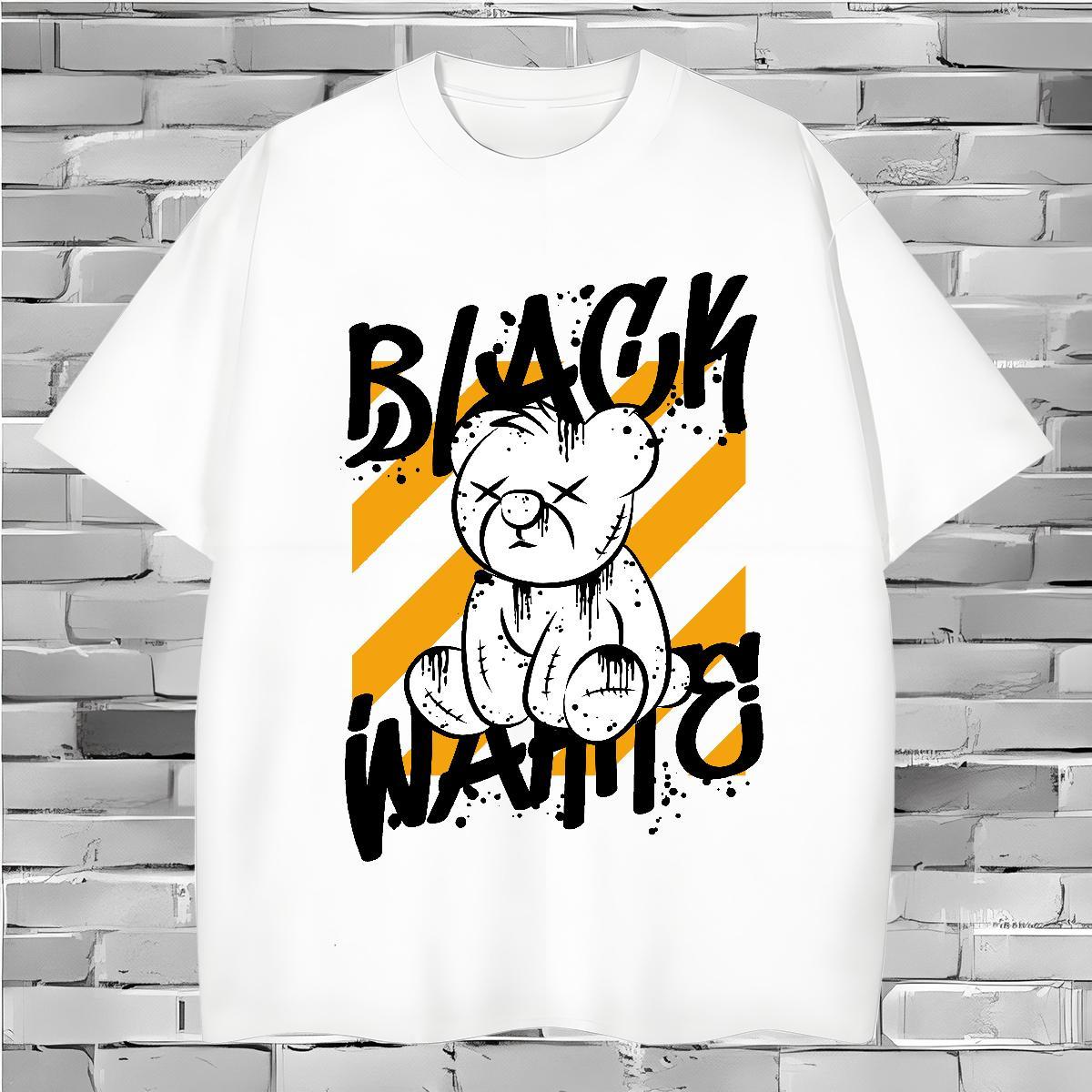 Man T Shirts 230g Pure Cotton bear Street Wear Breathable Short Sleeve Oversized Men Tops Tees Casual New Cool Design Top Tees