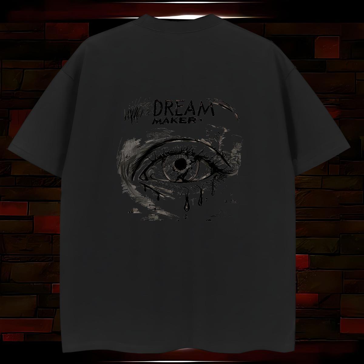 T Shirt For Man 230g Cotton eyes Street O Neck Short Sleeves Customized Print Men Tshirts 2024 Summer Comfortable Tees Shirts