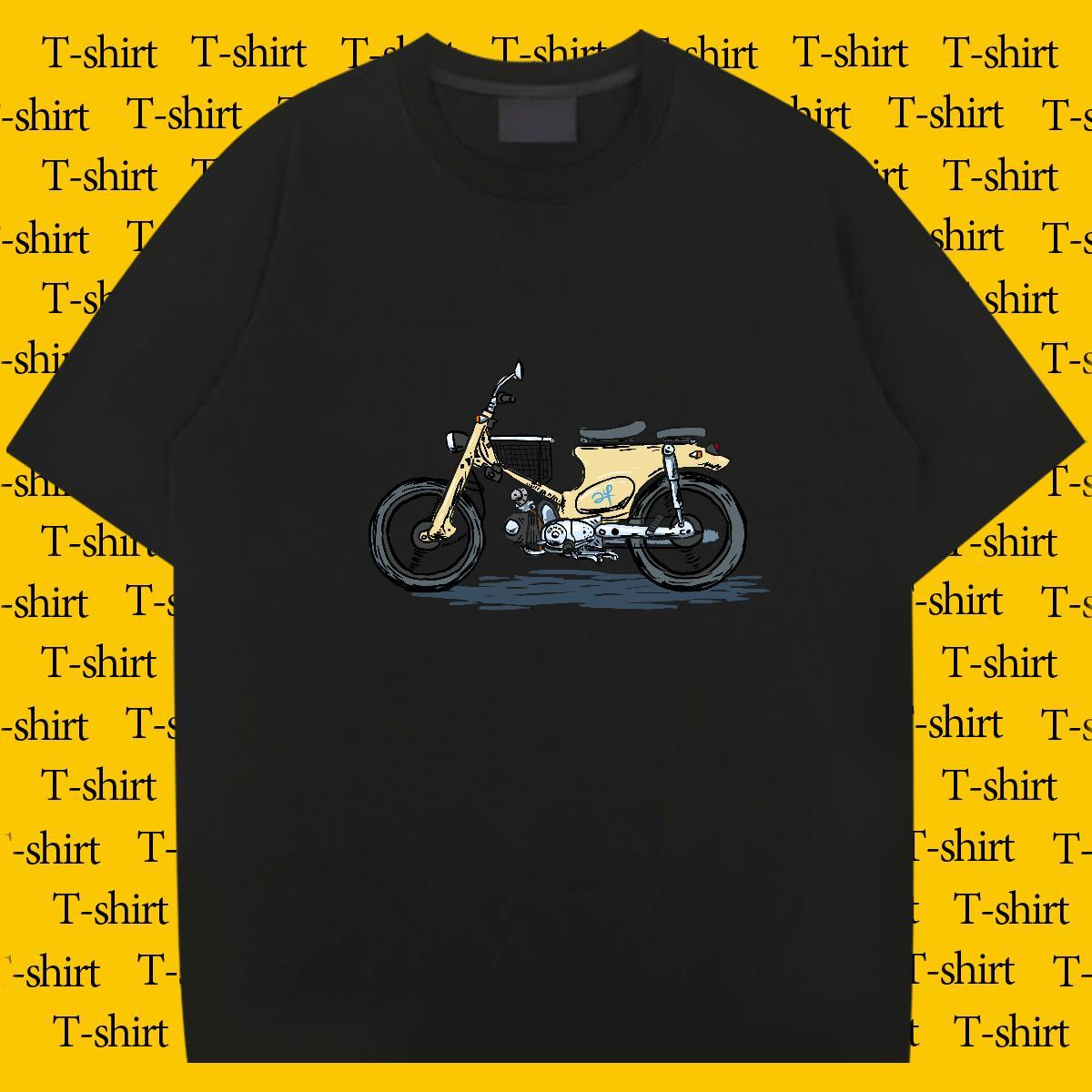 Loose Men Clothes T-Shirt 230g Pure Cotton Beach Motorcycle DIY O-Neck Short Sleeve Fashion Casual Men T Shirts Tshirts