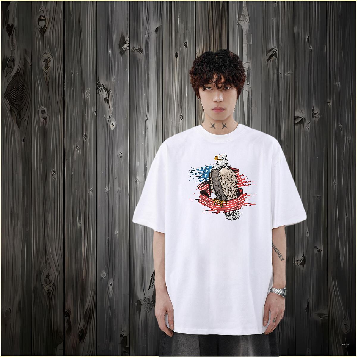 DIY Customized T-Shirts 230g 100% Cotton cool Summer Casual Tees Shirts Round Neck Short Sleeve Classic Men Clothes T-Shirt Customized Print