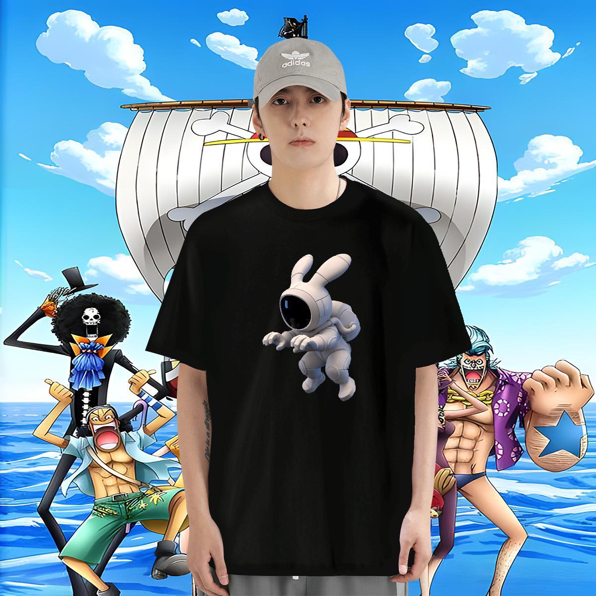 Comfortable Men Tshirts 230g Cotton Street wear Hip Hop Cartoon Printing L-4XL Crew Neck DIY Men T Shirts Tee Shirt