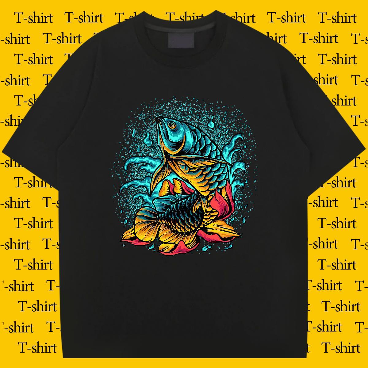 New Arrival T-Shirts for Men 230g Cotton Beach Polos Pure Cotton Wholesale Couples T Shirts Skull