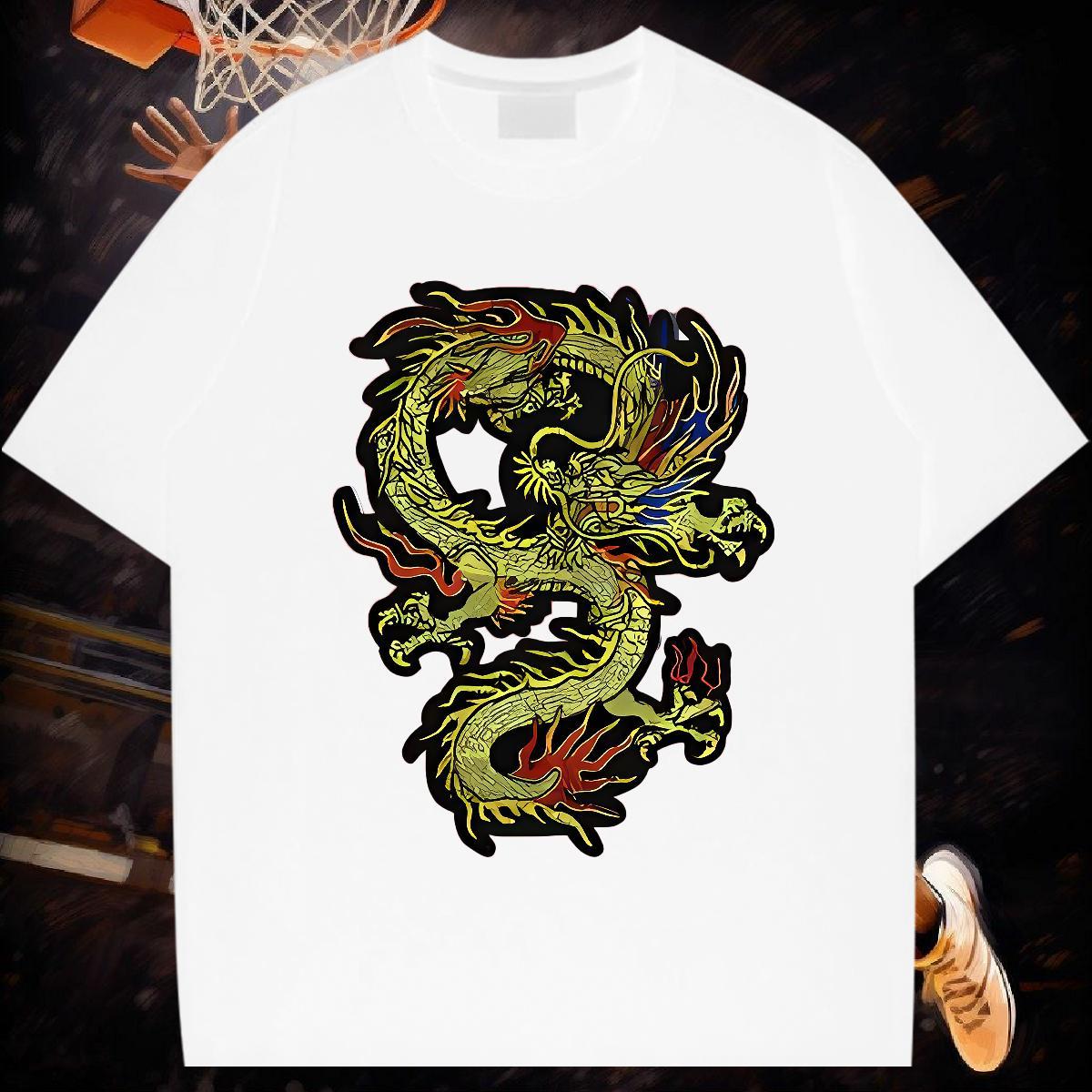 Man T Shirts 230g Pure Cotton Home Outdoor Breathable Short Sleeve Anime Men Tops Tees Customized Wholesale Wear