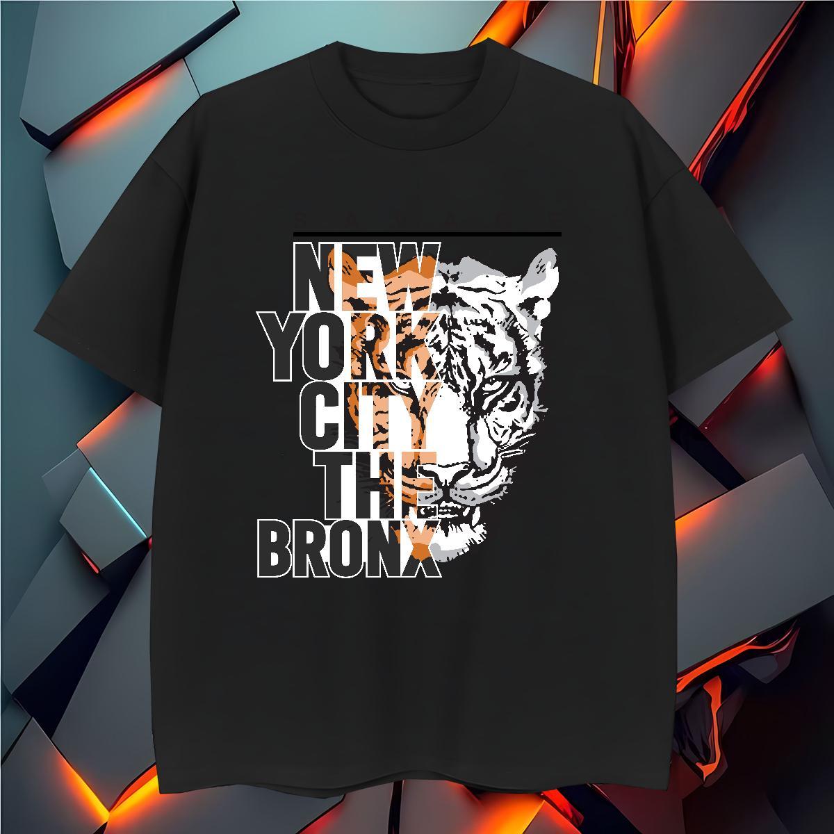 T-Shirts for Men 230g Cotton tiger Street Breathable Soft Custom Big Size Men Tees Designer Fashion High Quality Tops